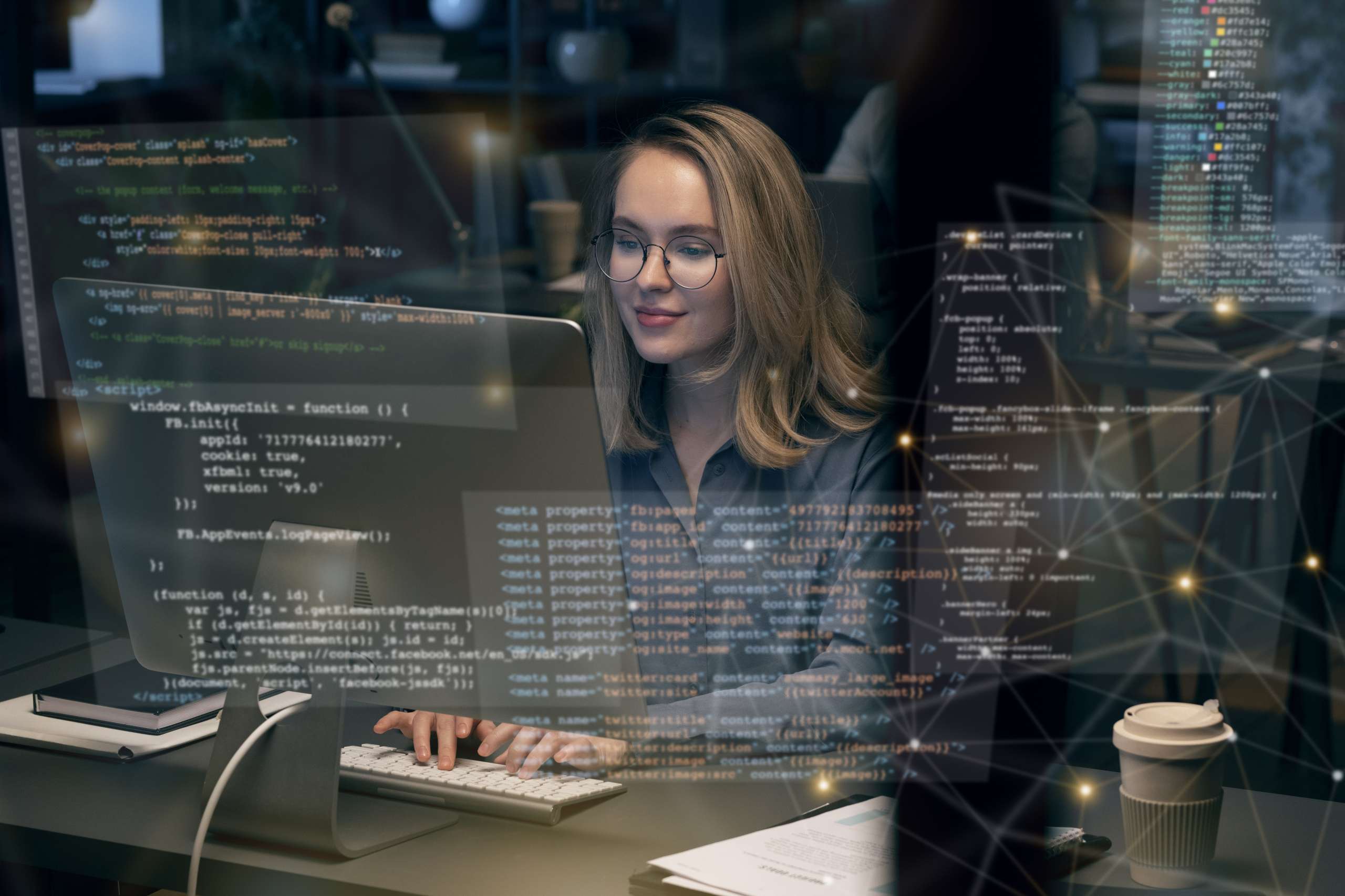 Html Css Collage Concept With Person